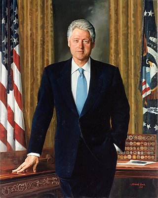Bill Clinto by Simmie Knox